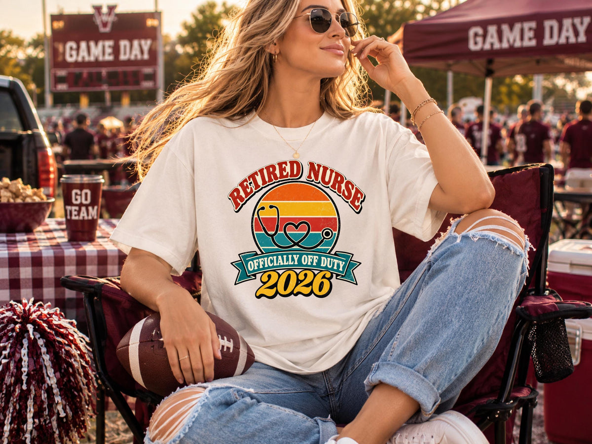 Retired Nurse 2026 Shirt, Mug or Tote, Retro Nurse Retirement Gift, Officially Off Duty Tee, RN Retirement Party Gift for Her