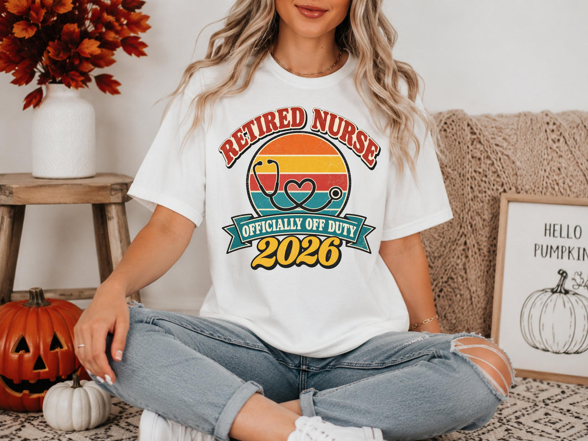 Retired Nurse 2026 Shirt, Mug or Tote, Retro Nurse Retirement Gift, Officially Off Duty Tee, RN Retirement Party Gift for Her
