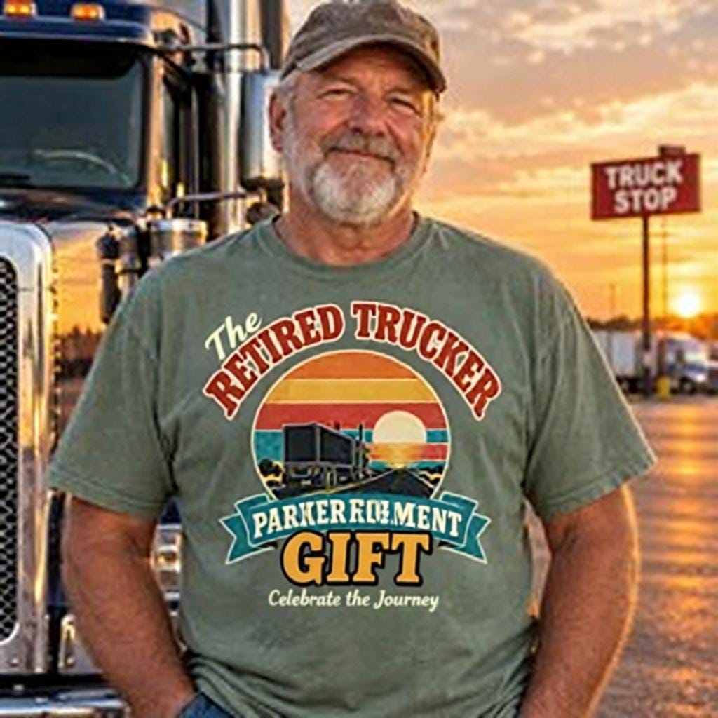 Retired Trucker 2026 Shirt, Mug or Tote, Retro Truck Driver Retirement Gift, Parked For Good, CDL Driver Gift