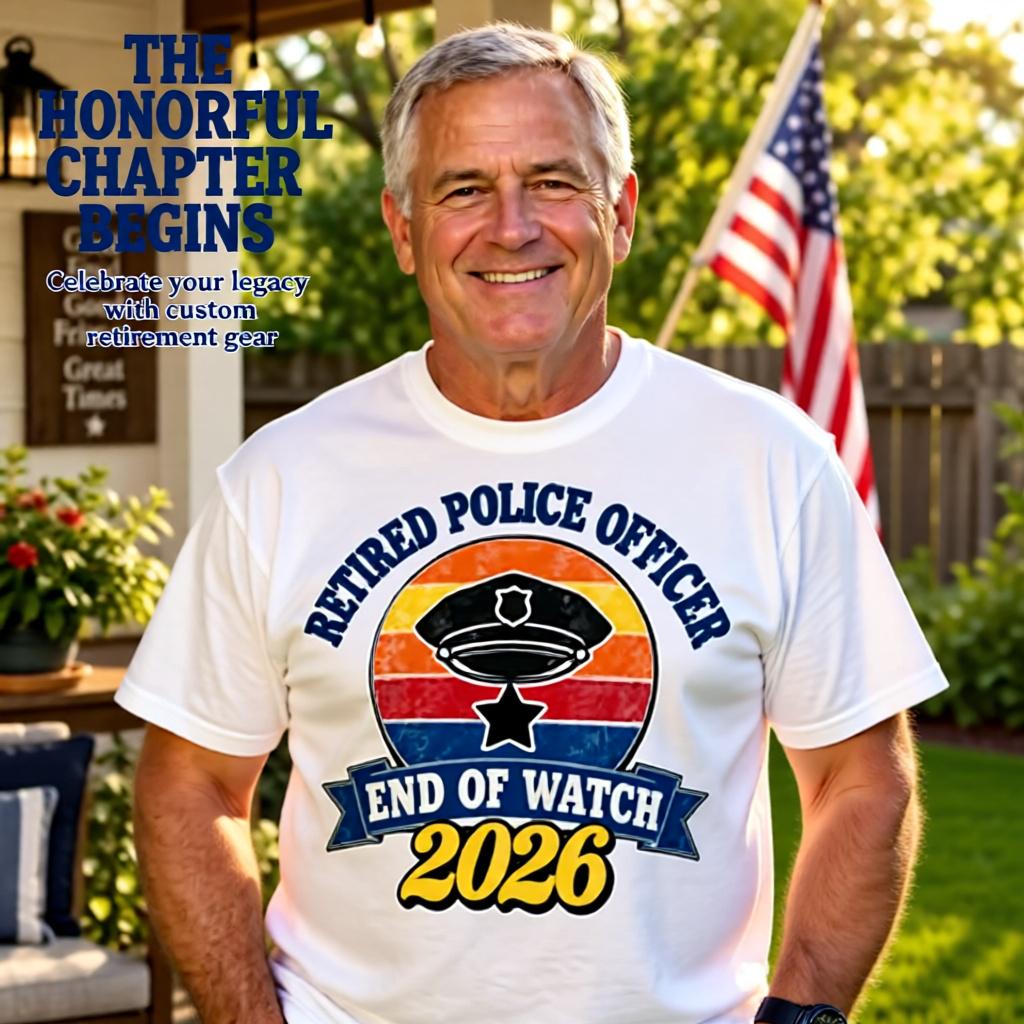 Retired Police Officer 2026 Shirt, Mug or Tote, Retro Police Retirement Gift, End of Watch, Law Enforcement Gift
