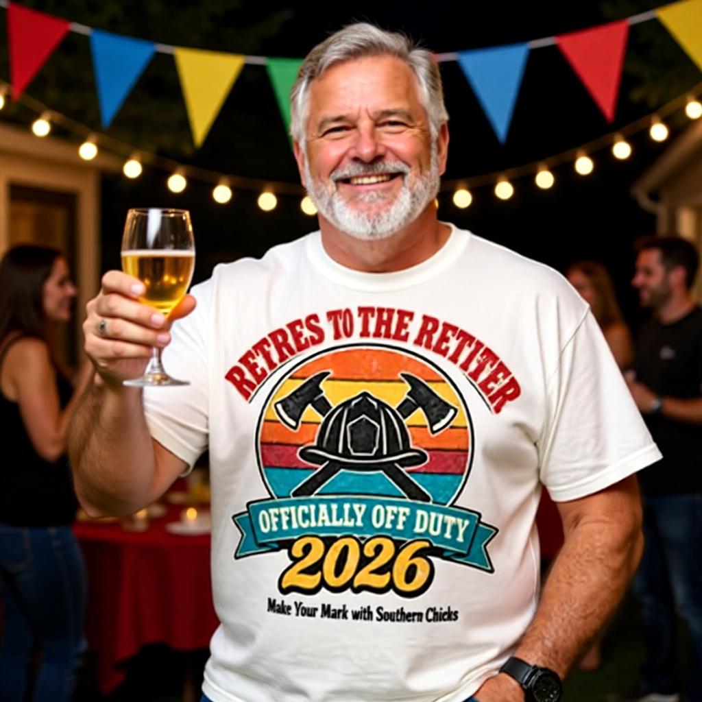 Retired Firefighter 2026 Shirt, Mug or Tote, Retro Firefighter Retirement Gift, Officially Off Duty, Fire Dept Gift