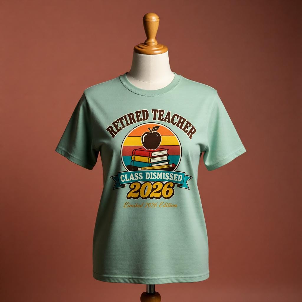 Retired Teacher 2026 Shirt, Mug or Tote, Retro Teacher Retirement Gift, Class Dismissed Tee, Gift for Retiring Teacher