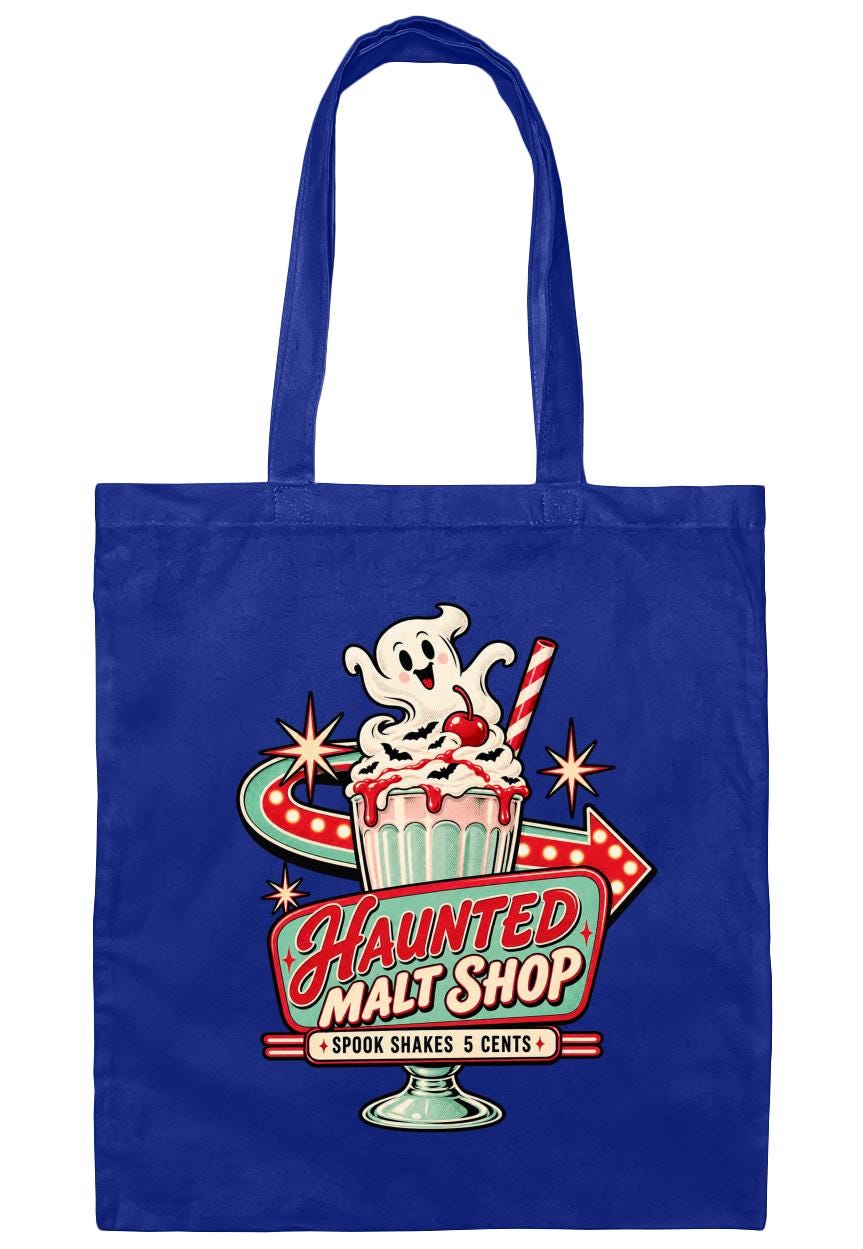 Haunted Malt Shop Mug, Shirt, Spooky Halloween T-Shirt, Ghost Spook Shakes Graphic Tee, Retro Diner Design, Vintage-Inspired Unisex Top