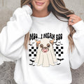Halloween Cow Ghost Sweatshirt, Moo...Mern Boo Graphic Crewneck, Cute Spooky Farmhouse Pullover, Cow Lover Halloween Gift for Her or Him