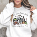 Witch With Needs Coffee Sweatshirt, Halloween Coffee Lover Crewneck, Hocus Pocus Witch Shirt, Spooky Bat Coffee Graphic Pullover Gift