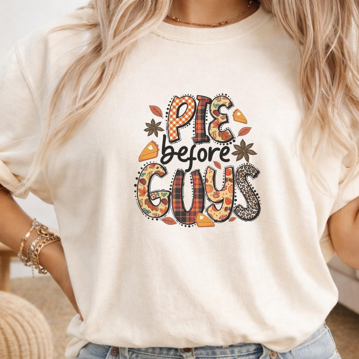 Pie Before Guys Sweatshirt, Funny Fall Crewneck, Thanksgiving Food Lover Gift, Autumn Graphic Pullover, Cozy Seasonal Outfit Idea Gift