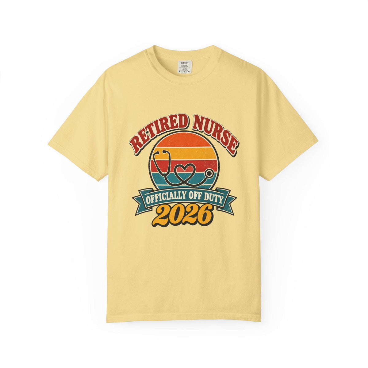 Retired Nurse 2026 Shirt, Retro Nurse Retirement Gift, Officially Off Duty Tee, Comfort Colors Nurse Shirt, RN Retirement Party Gift
