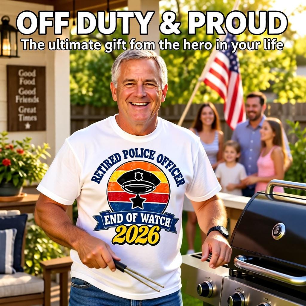 Retired Police Officer 2026 Shirt, Mug or Tote, Retro Police Retirement Gift, End of Watch, Law Enforcement Gift