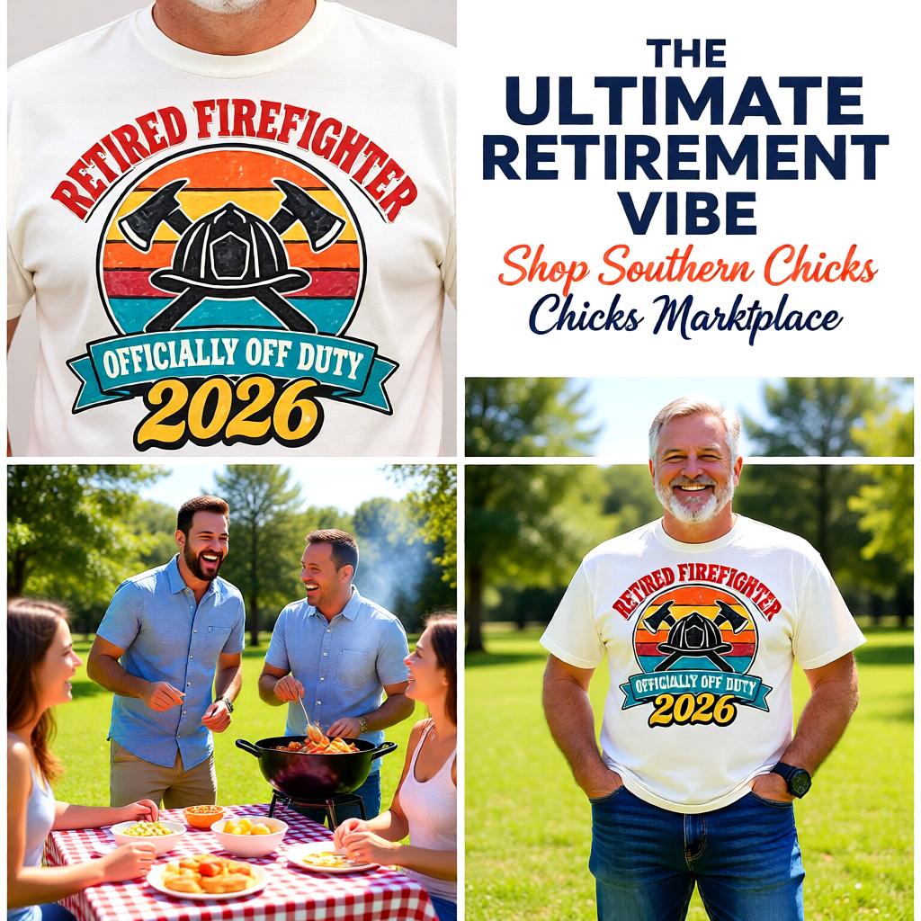 Retired Firefighter 2026 Shirt, Mug or Tote, Retro Firefighter Retirement Gift, Officially Off Duty, Fire Dept Gift