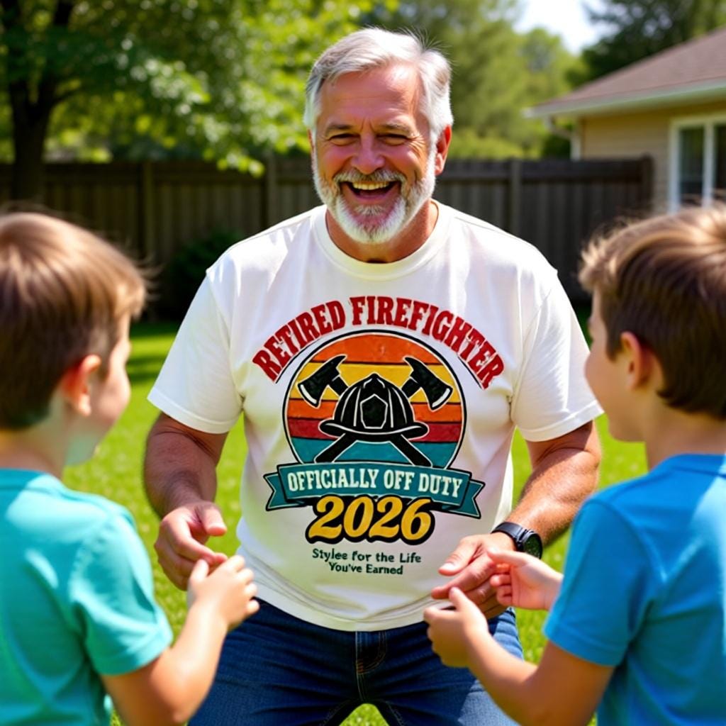 Retired Firefighter 2026 Shirt, Mug or Tote, Retro Firefighter Retirement Gift, Officially Off Duty, Fire Dept Gift