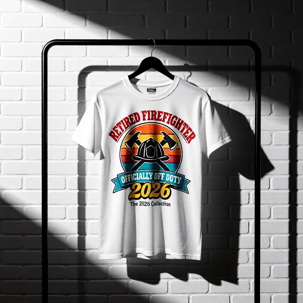 Retired Firefighter 2026 Shirt, Mug or Tote, Retro Firefighter Retirement Gift, Officially Off Duty, Fire Dept Gift
