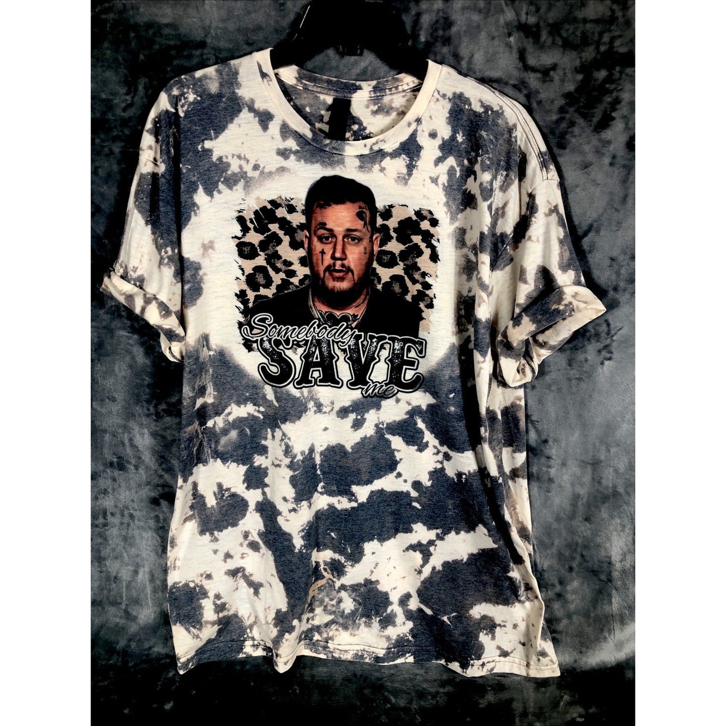 Somebody Save Me Unisex Music Tye Dyed Bleached T-Shirt Size Adult Extra Large