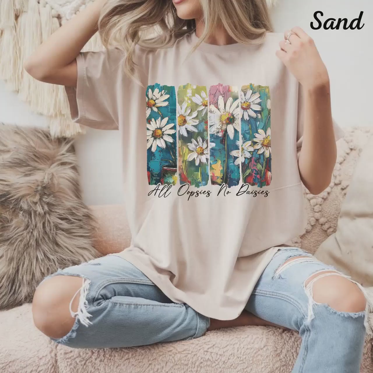 Daisy Flower Boho Tee Shirt Comfort Colors Botanical Tee Boho Tee Wildflower Shirt Plant Shirt Retro Floral T-Shirt Gardener Trendy Gifts