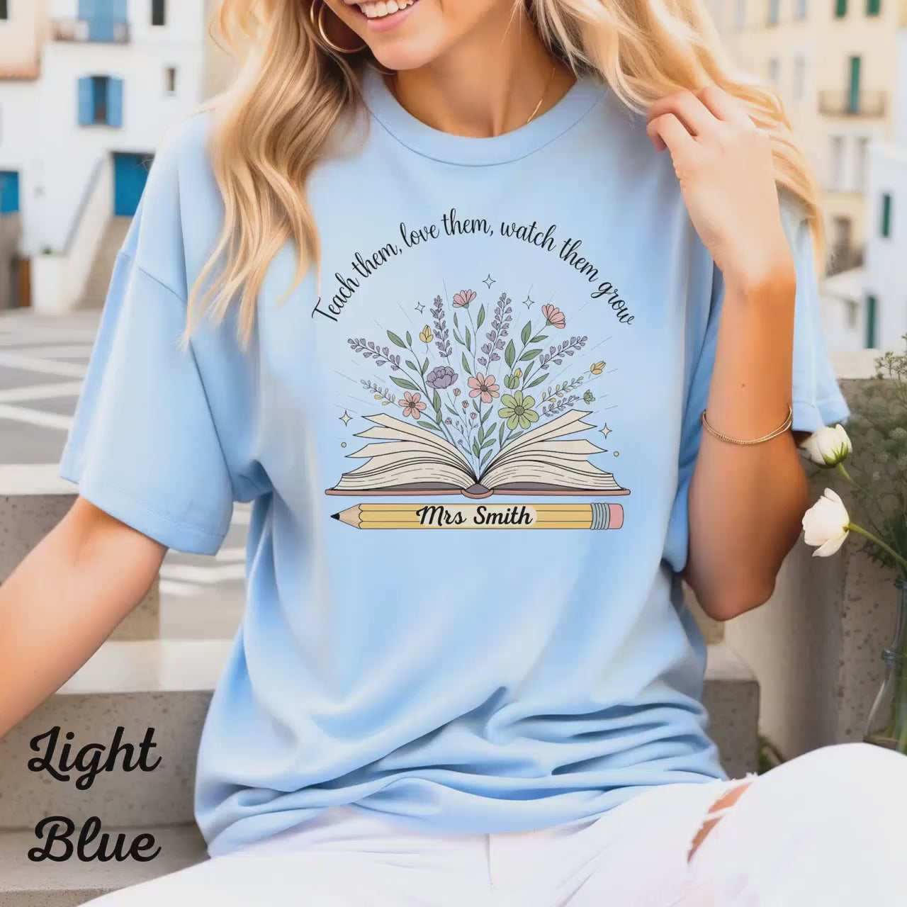 Inspirational Boho Teacher Shirt | Floral Back to School Tee | Appreciation Gift | Watch Them Grow