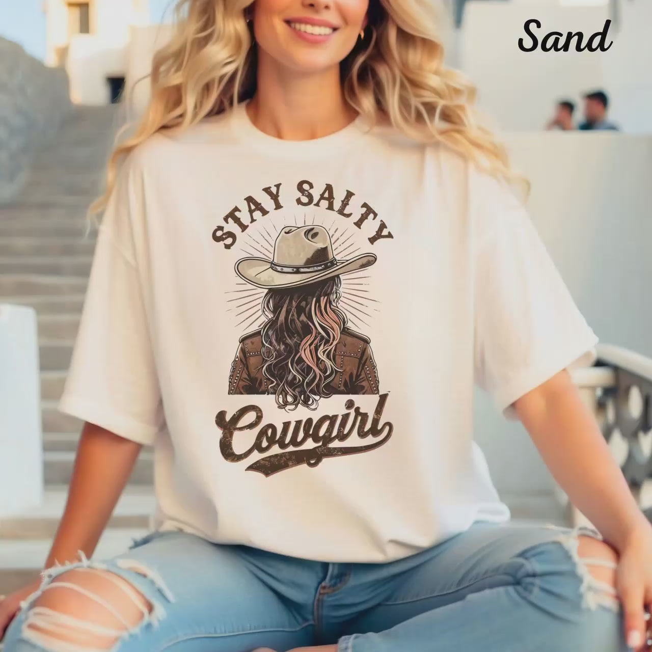 Cowgirl T Shirt, Western Rodeo Stay Salty Country Cowboy Unisex Tee, Cowgirl Gift for Women, Ranch Birthday Shirt, Southwest Graphic Tee