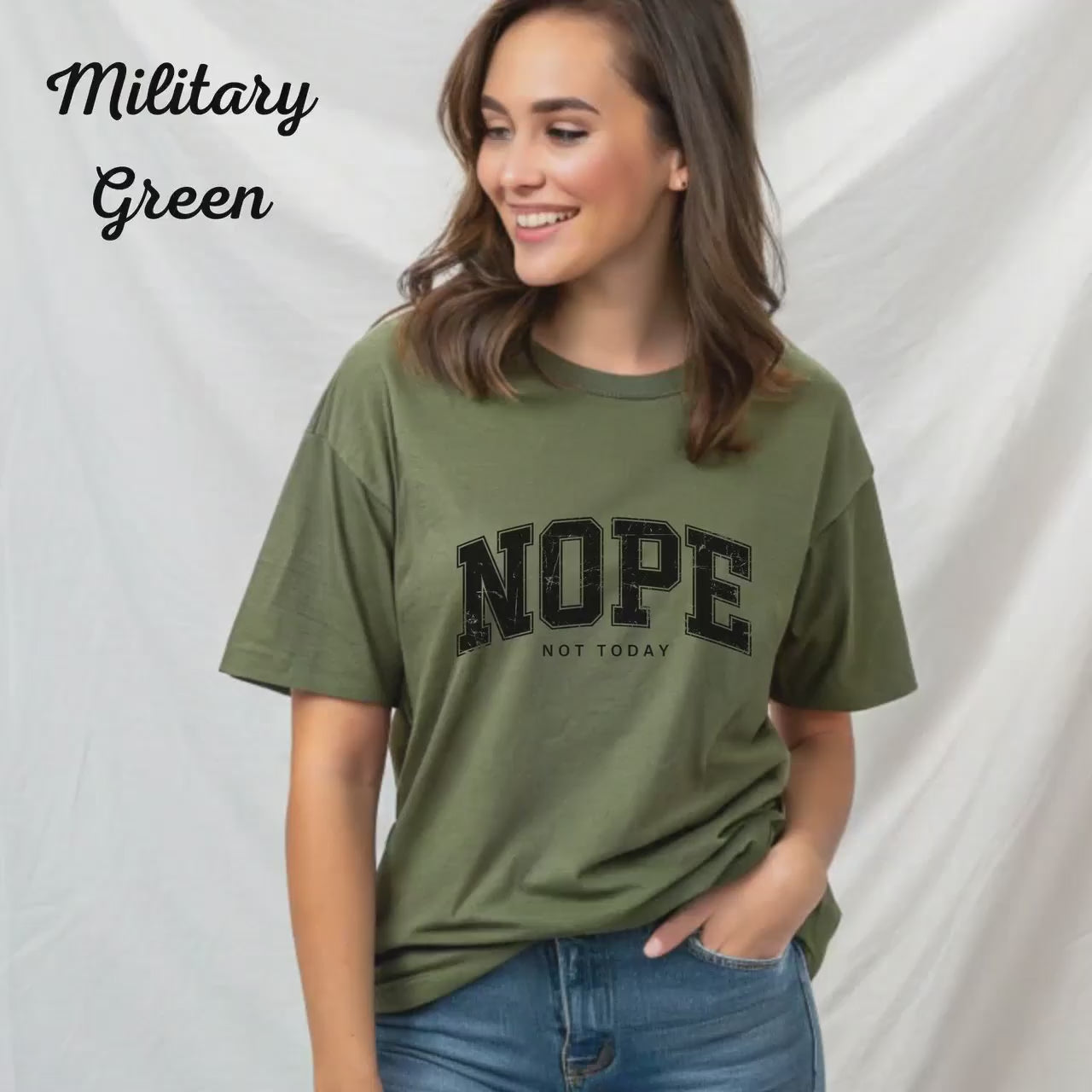 Funny Shirt Nope Not Today Womans T-Shirt, Unisex Cotton Tee, Funny Graphic Tee, Sarcastic Shirt, Gift for Him, Gift for Her