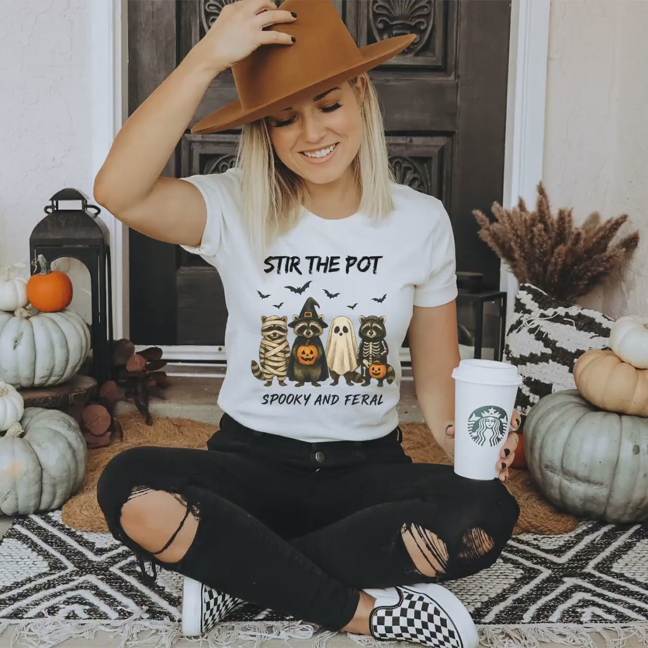 Witchy Chaos Shirt: Stir the Pot Spooky & Feral Halloween Tee for Funny Vibes