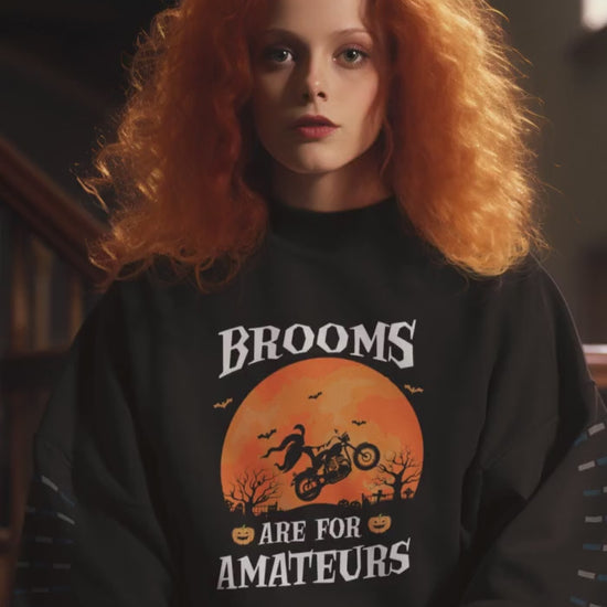 Witch Riding Bike on Full Moon Halloween T-Shirt: Wiccan Biker Love, Spooky Season Tee
