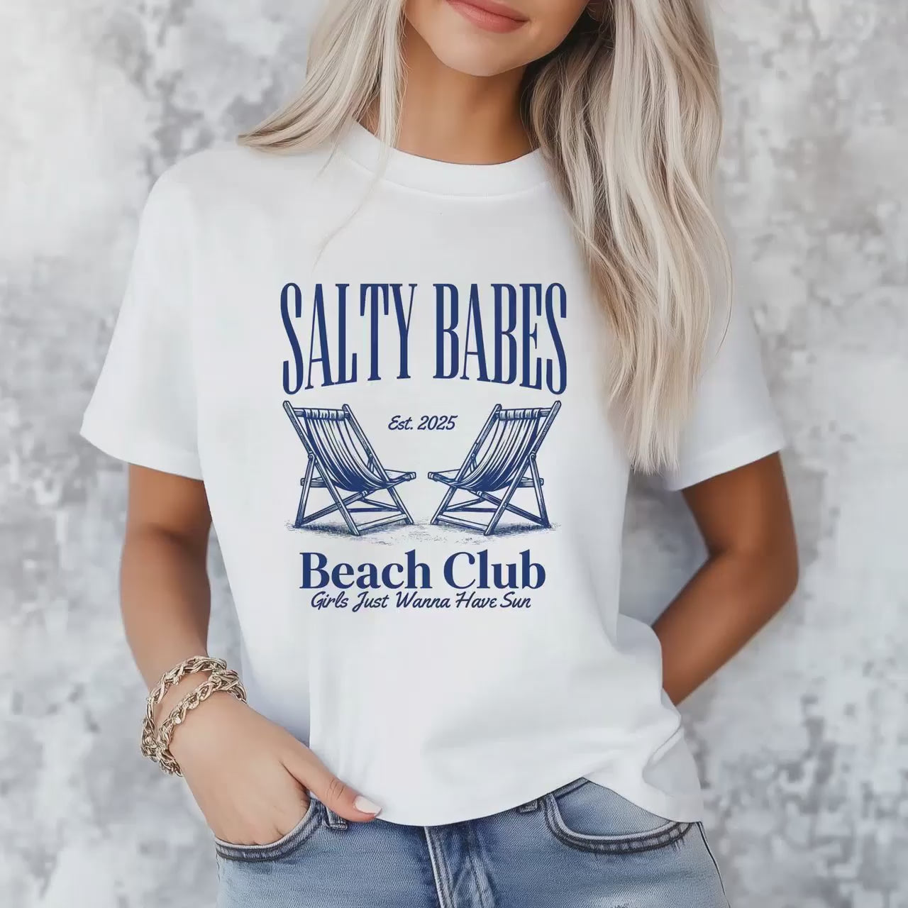 Salty Babes Beach Club Unisex Garment-Dyed T-Shirt: Summer Fun Beachwear Vacation Tee