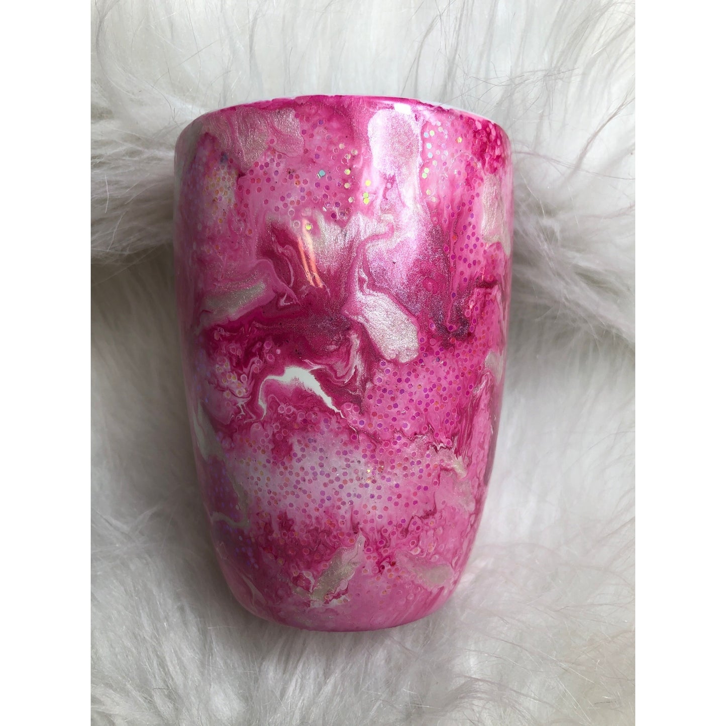 Pink Marble Swirl Ceramic Coffee Mug