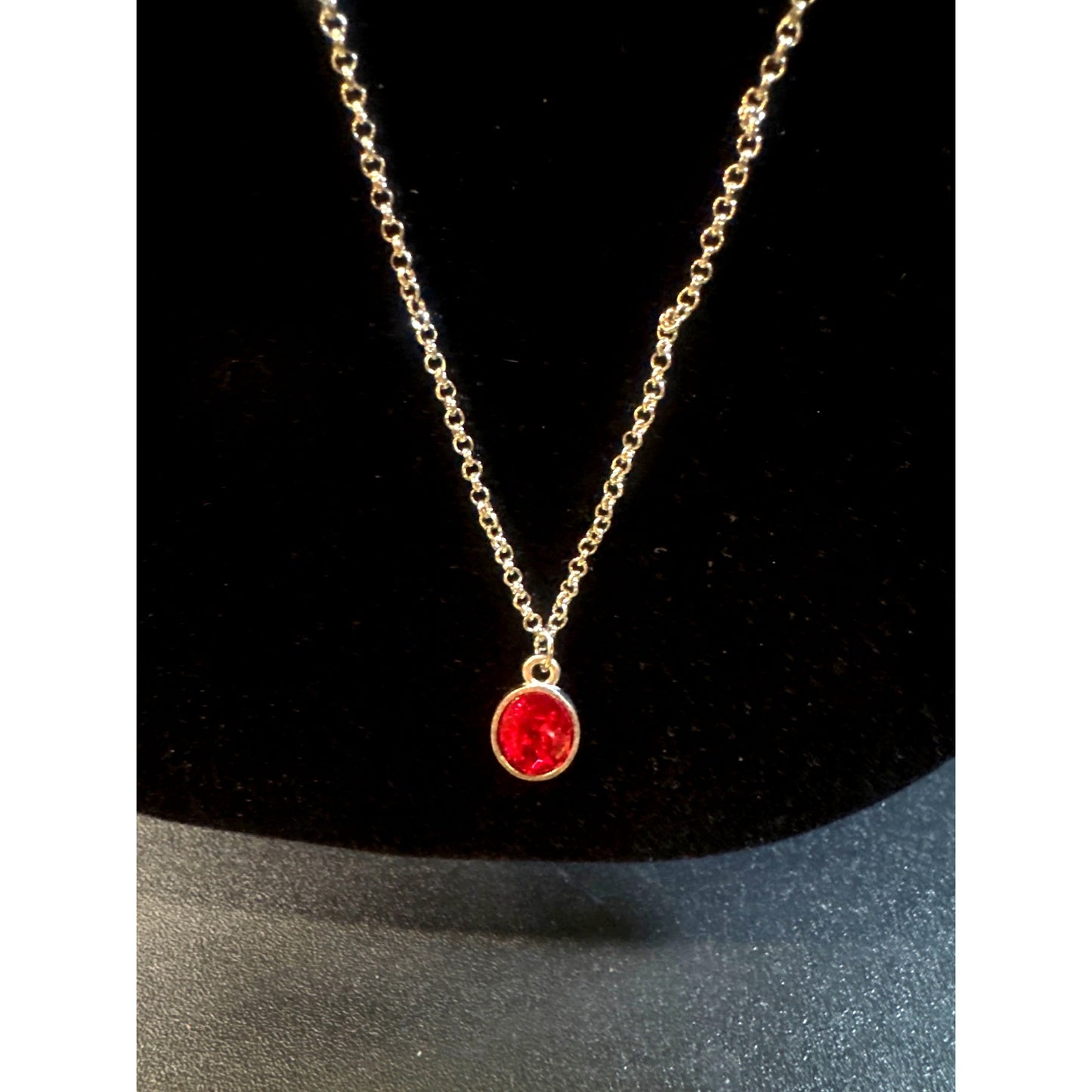 Paparazzi Silver Layered Necklace & Earrings Set With Red Gem Accents