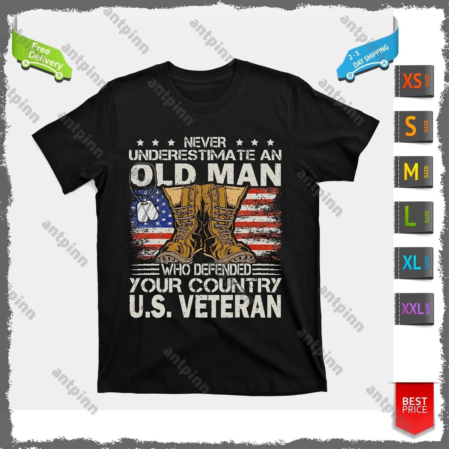 US Veteran Veterans Day Us Patriot T-Shirt For Men