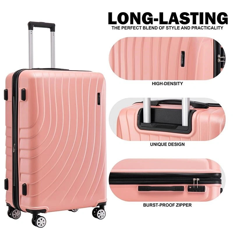 Luggage Set 3 Piece Expandable Suitcase TSA Lock Double Spinner Wheels HardSide