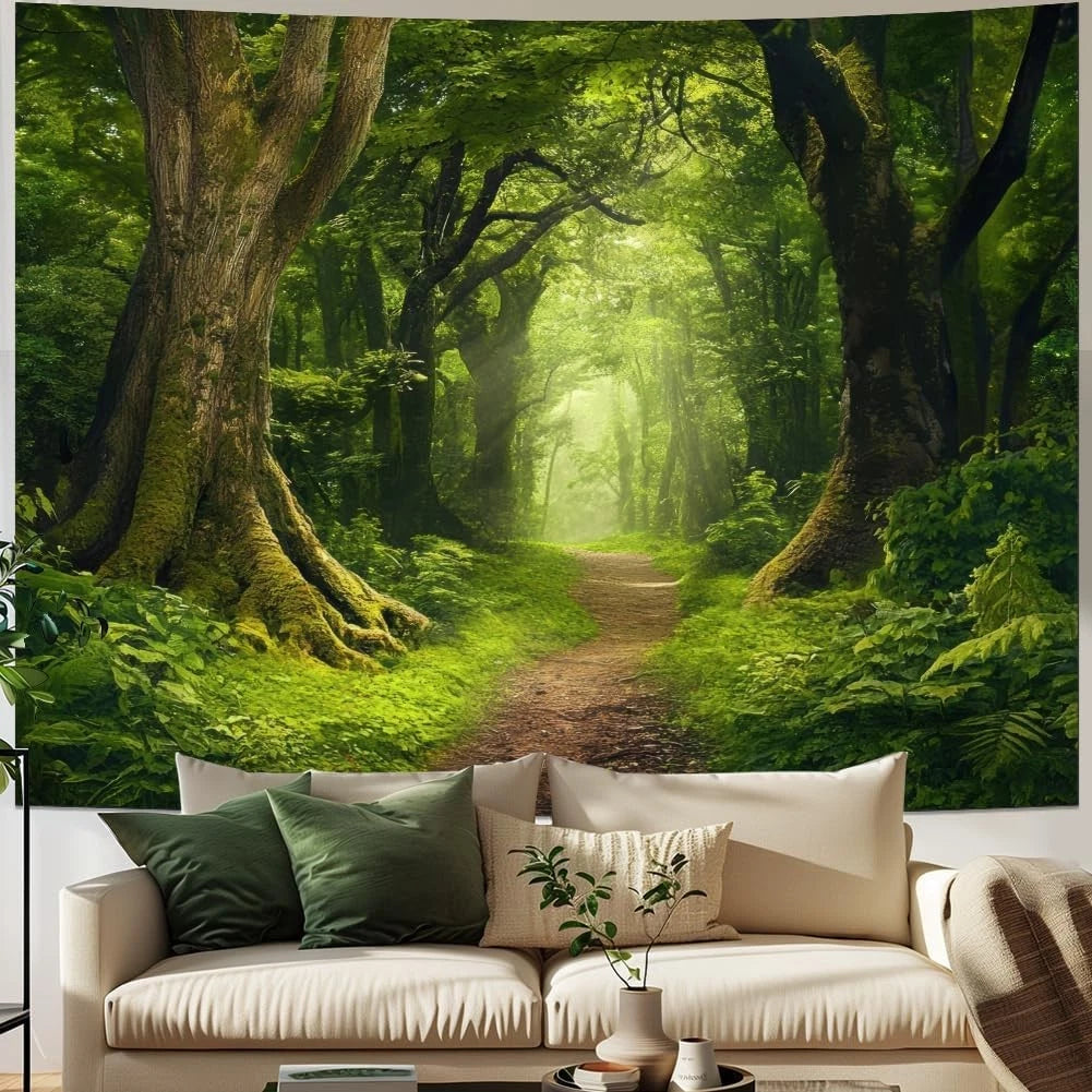 Amtoodopin Forest Tapestry Nature Landscape Tapestries 59.1L x 51.2W,