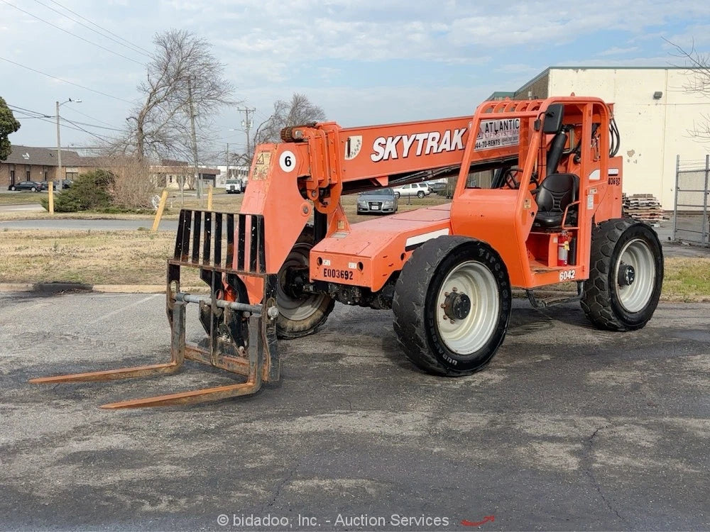 2007 Skytrak 6042 42' 6k lb Telescopic Reach Forklift Telehandler RECON bidadoo