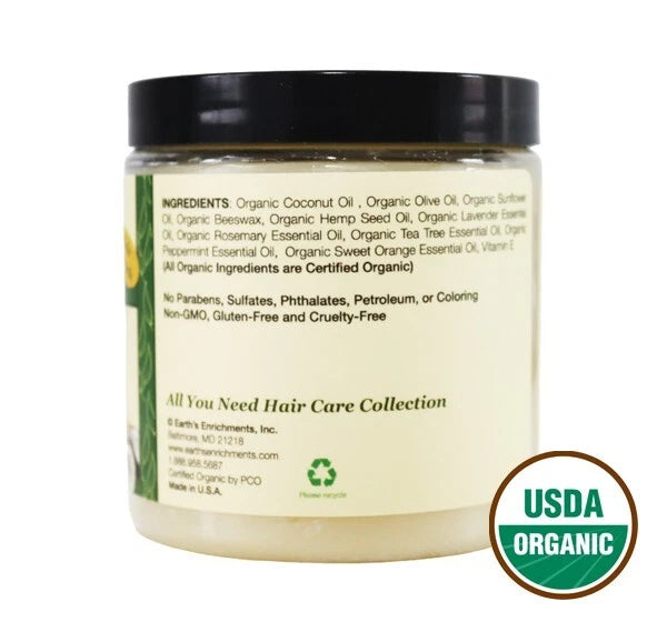 Organic Pomade - Hair Growth, Stops Itchy, Dry Scalp, Dandruff Relief, Grease