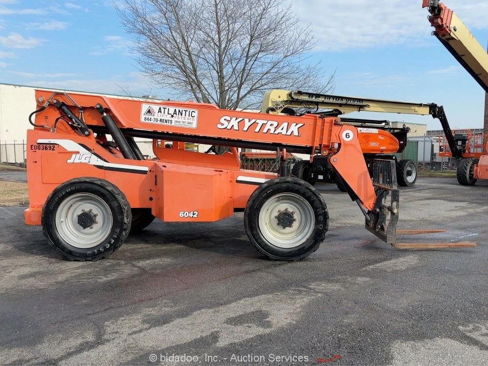 2007 Skytrak 6042 42' 6k lb Telescopic Reach Forklift Telehandler RECON bidadoo