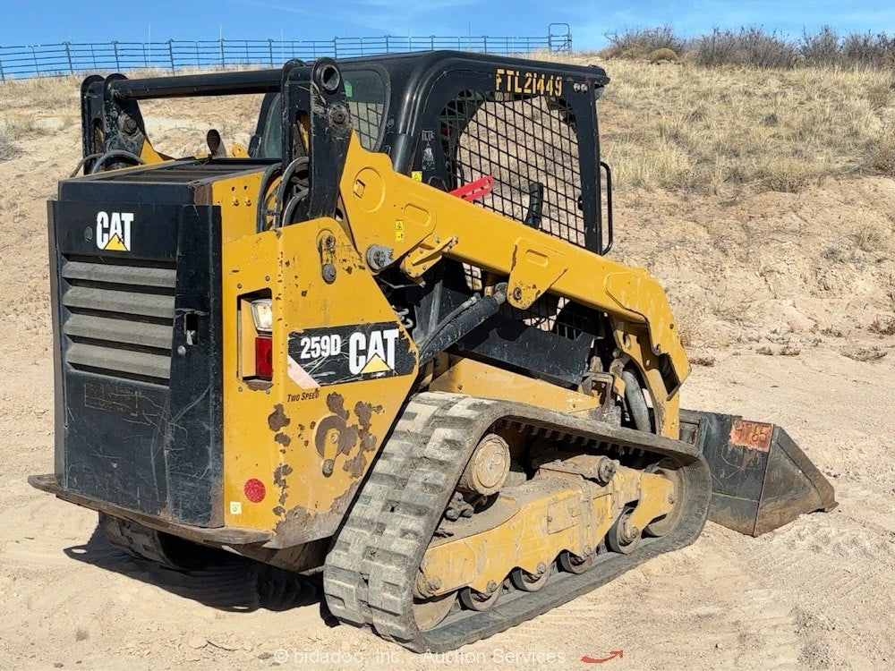 2019 Caterpillar 259D Skid Steer Track Loader Crawler Aux Hyd Bucket bidadoo