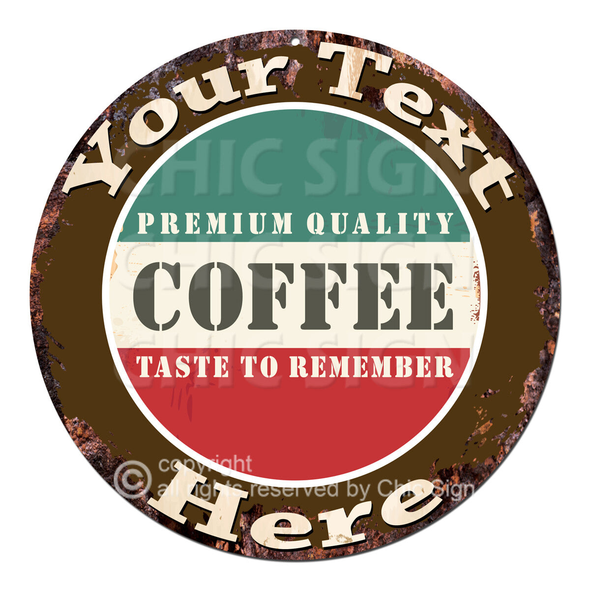 CP0193 ANY NAME'S Custom Coffee Personalized Aluminum Metal Sign Decor Gift idea