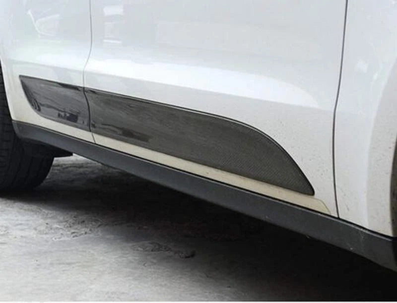 Carbon Fiber Car Door Panel Body Side Cover Trims Accessories For Porsche Macan