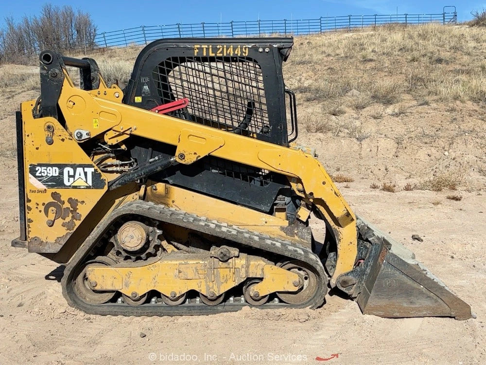 2019 Caterpillar 259D Skid Steer Track Loader Crawler Aux Hyd Bucket bidadoo