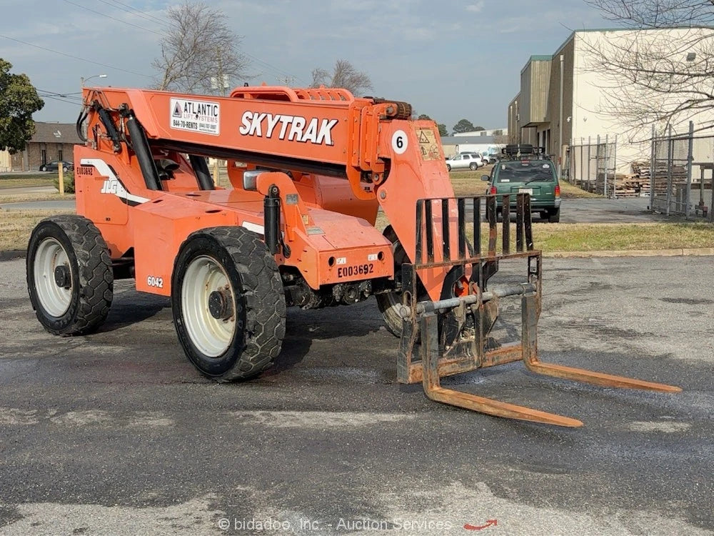 2007 Skytrak 6042 42' 6k lb Telescopic Reach Forklift Telehandler RECON bidadoo