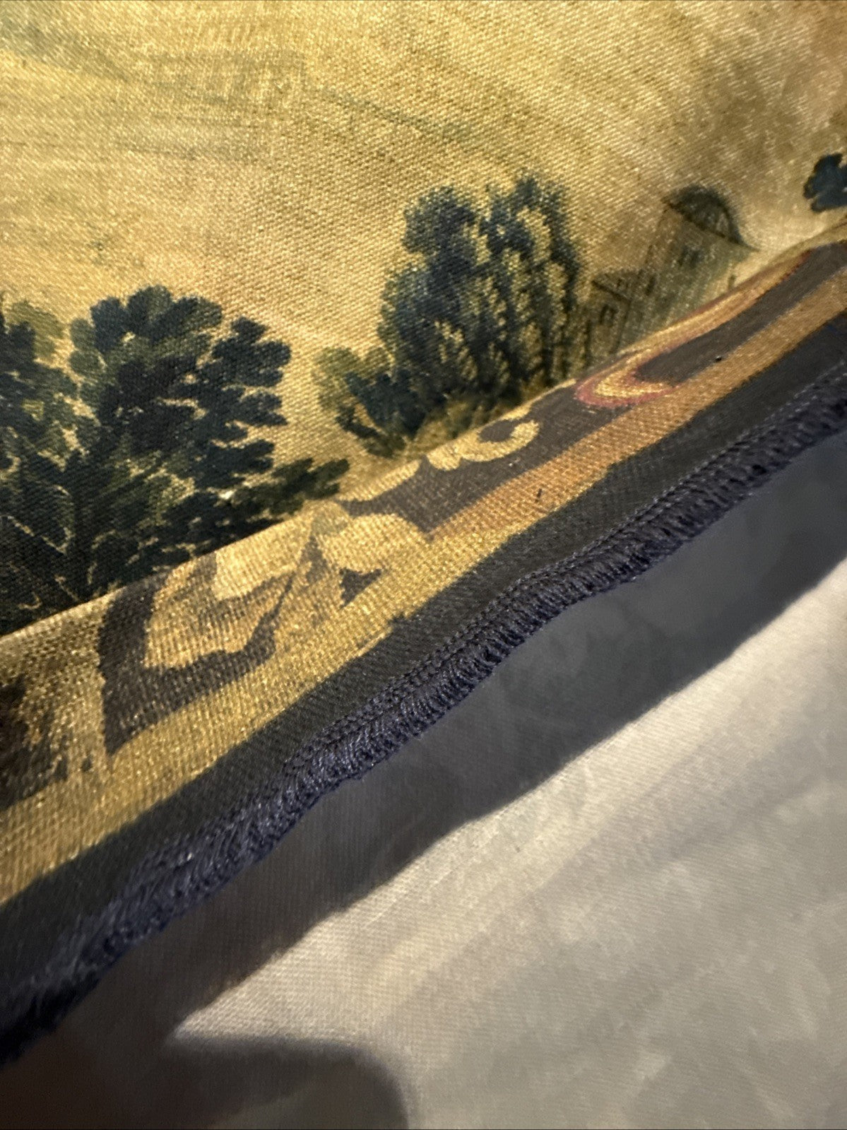 Verdure Tapestry Wall Hanging  17th Century Style Scene Natural Fiber RE559830