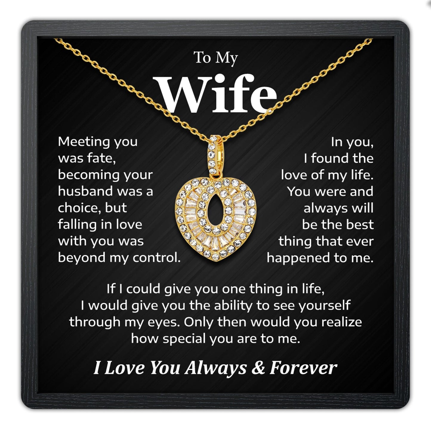TRYNDI To My Wife Necklace from Husband, Perfect Wife Valentines Gift Ideas