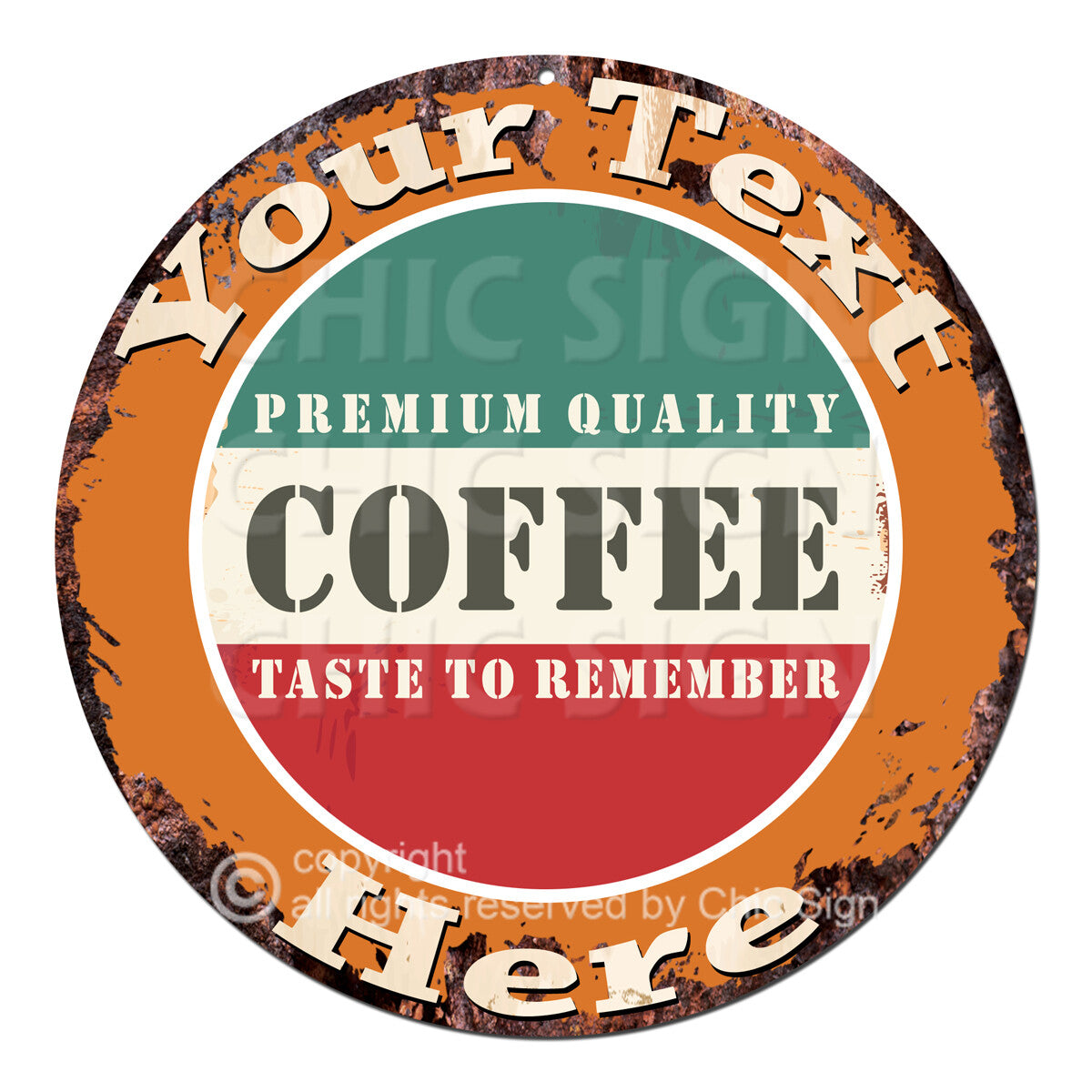 CP0193 ANY NAME'S Custom Coffee Personalized Aluminum Metal Sign Decor Gift idea