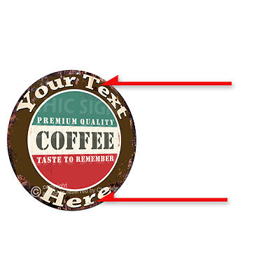 CP0193 ANY NAME'S Custom Coffee Personalized Aluminum Metal Sign Decor Gift idea