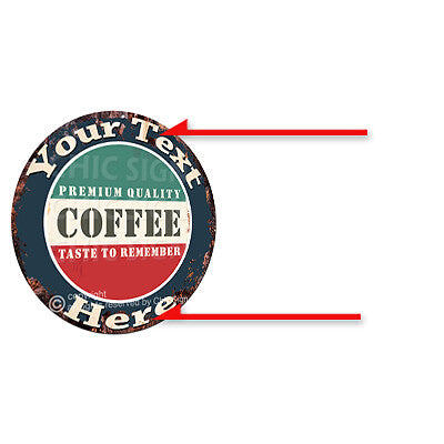 CP0193 ANY NAME'S Custom Coffee Personalized Aluminum Metal Sign Decor Gift idea