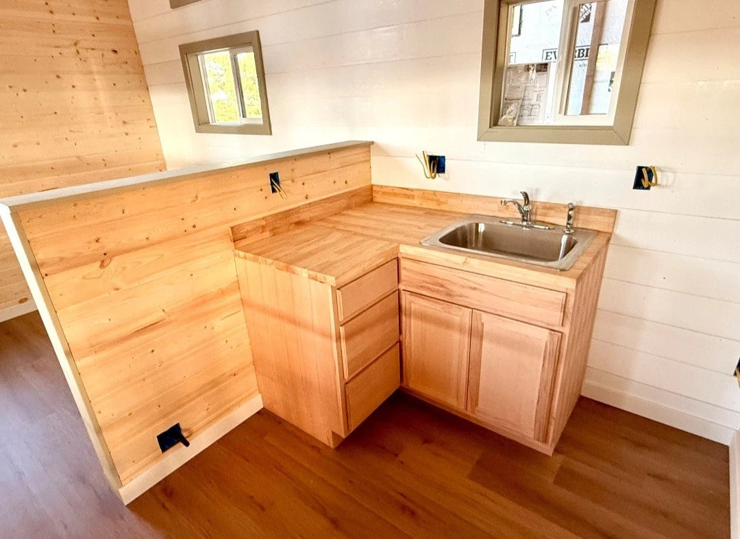 Tiny house for sale on wheels 9 x 30 MODERN BUNGALOW 2 BEDROOM  READY TO SHIP