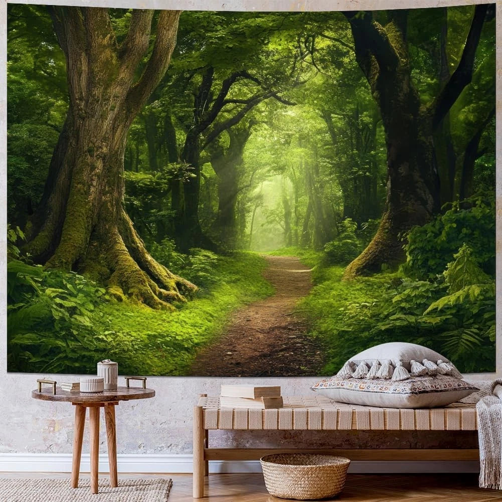 Amtoodopin Forest Tapestry Nature Landscape Tapestries 59.1L x 51.2W,