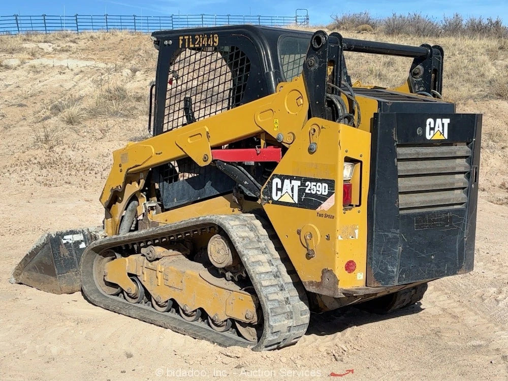 2019 Caterpillar 259D Skid Steer Track Loader Crawler Aux Hyd Bucket bidadoo