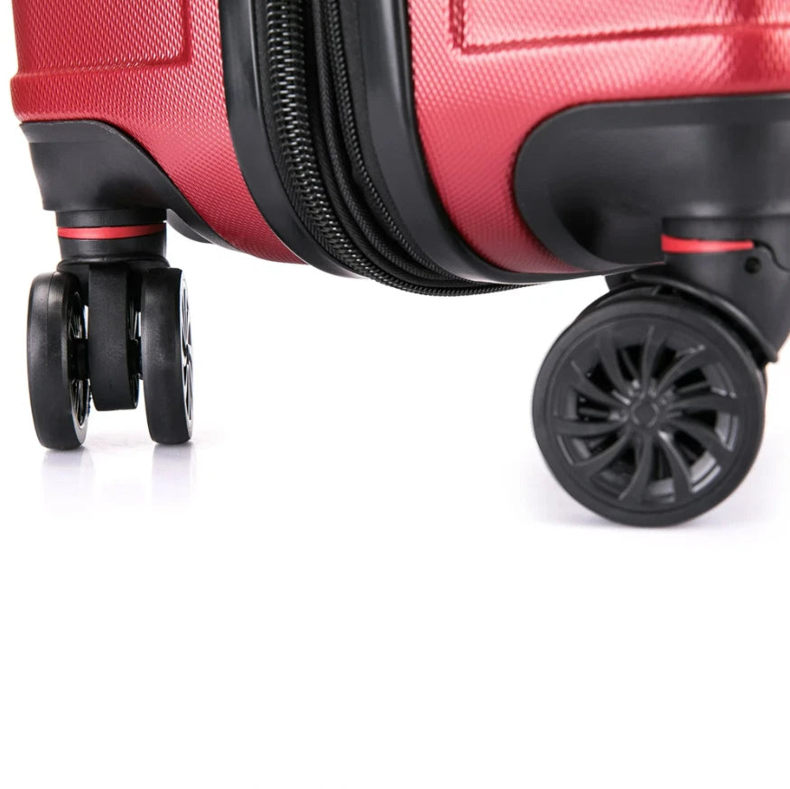 Lightweight 30-inch Red Travel Suitcase Hard Side Luggage with Spinner Wheels