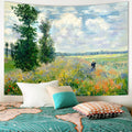 Monet Garden Art Poster Tapestry for 60