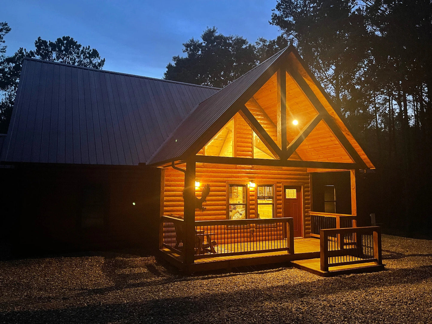 2NIGHT STAY Luxury Cabin Vacation Rental Broken Bow Okla Beavers Bend BLUE EAGLE