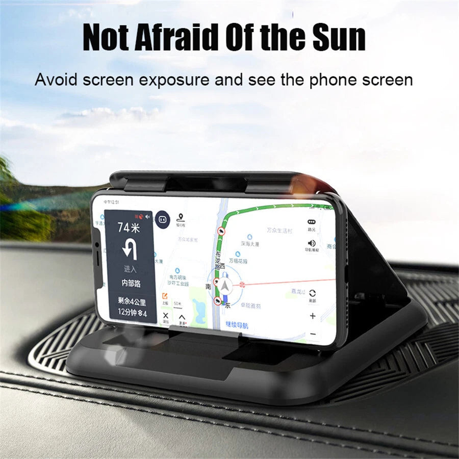 Car Accessories Dashboard Phone Mount Holder Stand For Phone GPS Black Silicone
