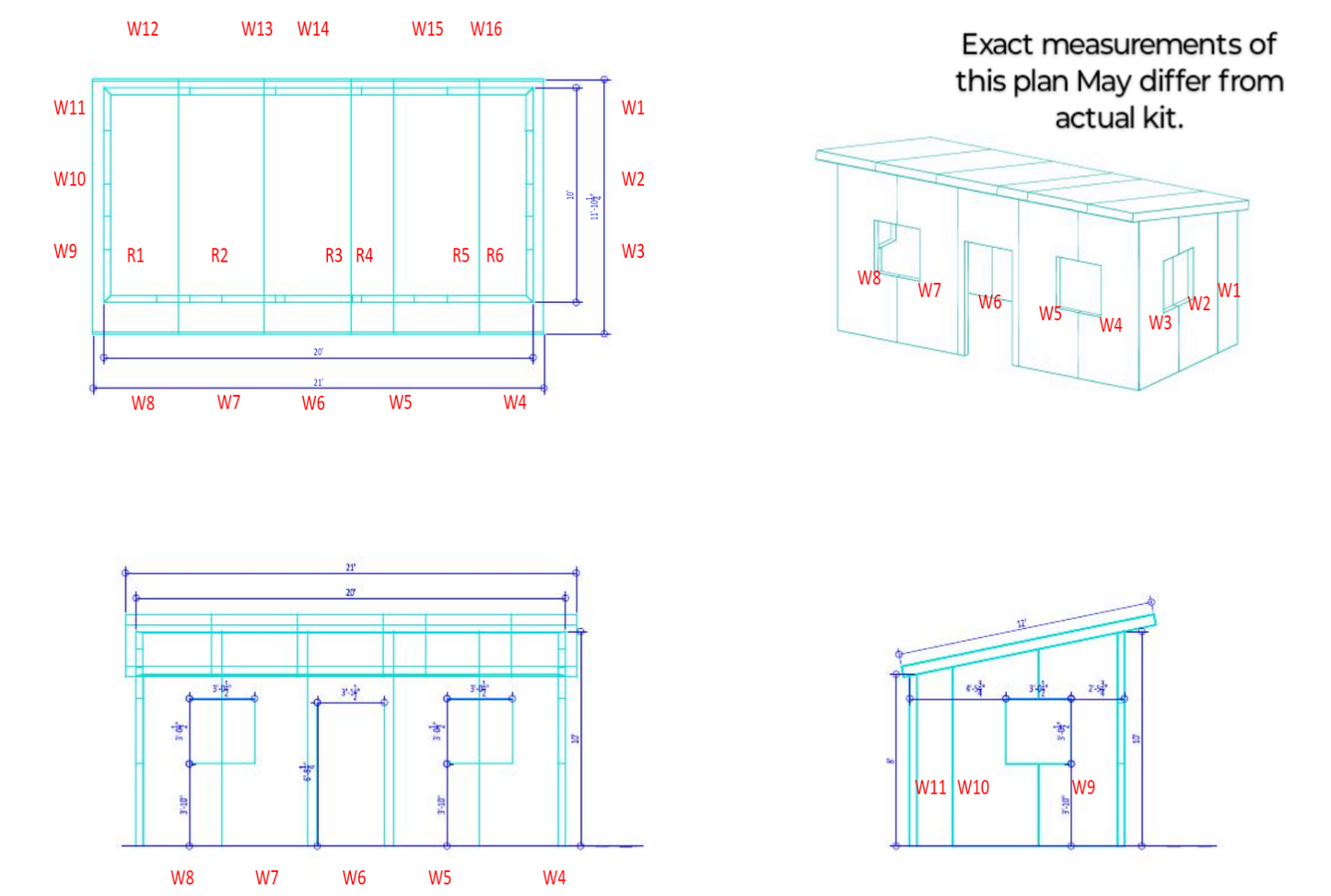 20'X12'  KIT TINY HOUSE SHELL  / TINY HOME / OFFICE / ROOM / HOUSE KIT