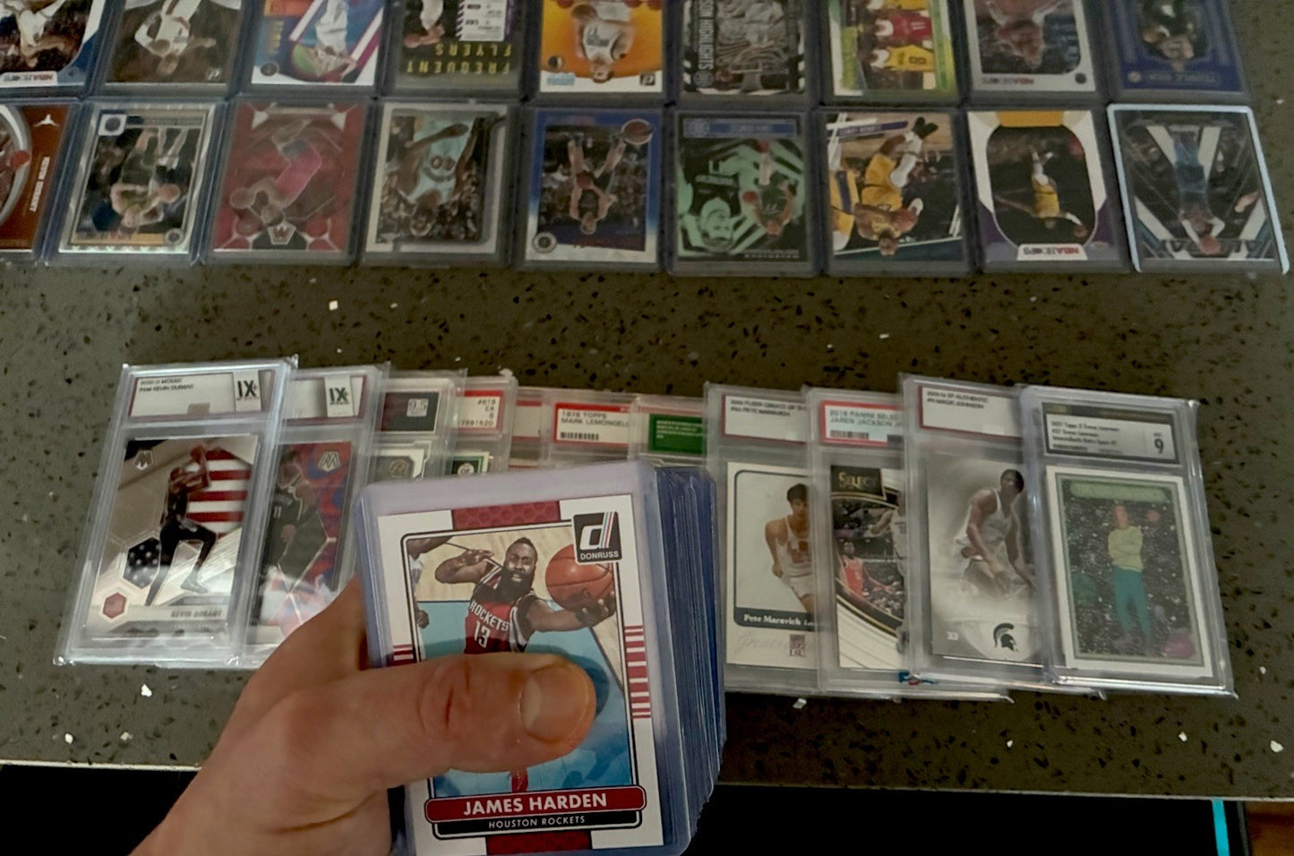 Massive Sports Card Collection Lot!! 3000 Cards! Autos Jersey Graded!!